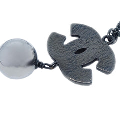 Chanel Vintage CC Pendent Necklace Plated Metal