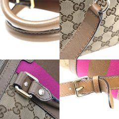 Gucci Vintage Web Boston Bag GG Canvas