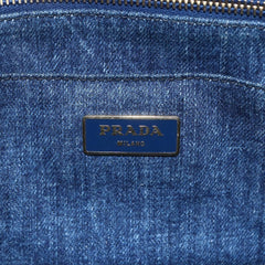 Prada Canapa Open Tote Denim
