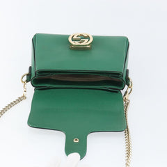 Gucci Interlocking Chain Crossbody Bag Leather