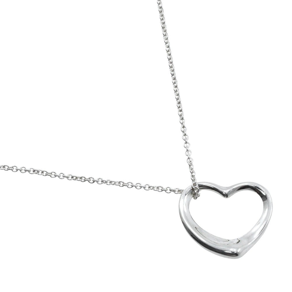Tiffany & Co. Elsa Peretti Open Heart Pendant Necklace Sterling Silver