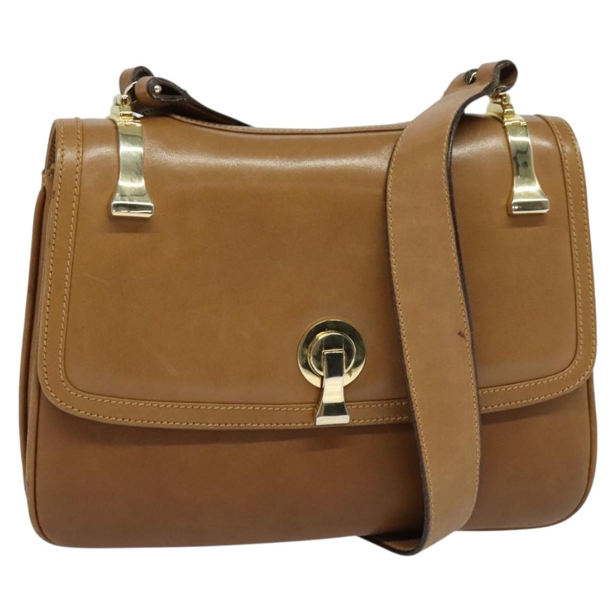 Gucci Vintage Flap Crossbody Bag Leather