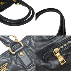 Prada Front Pocket Convertible Tote Leather