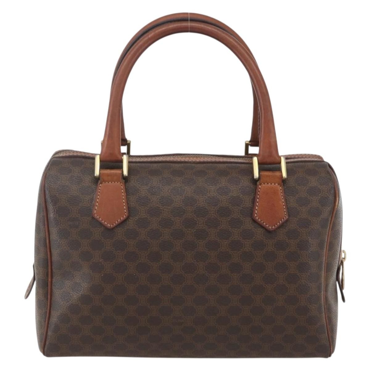 Celine Boston Bag Triomphe Coated Canvas