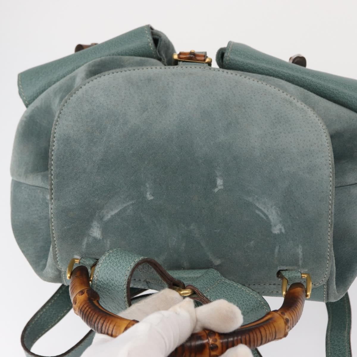 Gucci Vintage Bamboo Backpack Suede