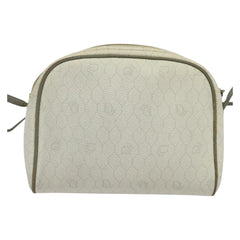 Christian Dior Vintage Honeycomb Zip Pouch Coated Canvas