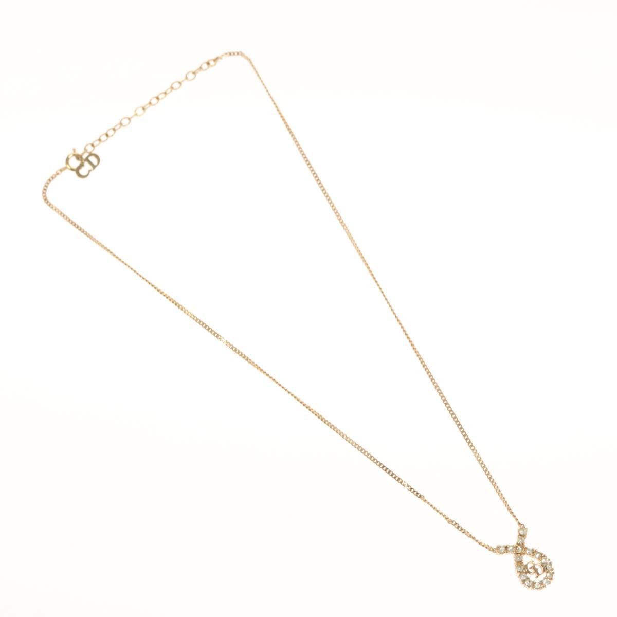 Christian Dior CD Pendant Necklace Gold-plated