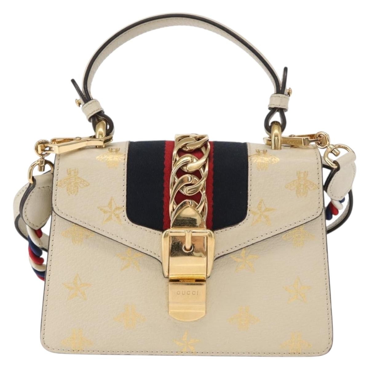Gucci Sylvie Top Handle Bag Printed Leather