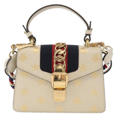 Gucci Sylvie Top Handle Bag Printed Leather