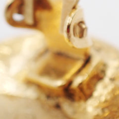 Chanel Vintage Round CC Clip-On Earrings Metal