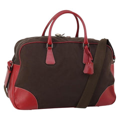 Prada Bowler Bag Canvas with Leather