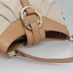 Bvlgari Chandra Hobo Canvas and Leather