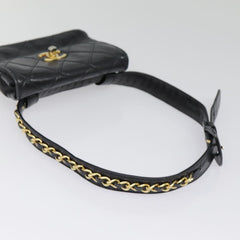 Chanel Waist Belt Bag Quilted Shiny Calfskin