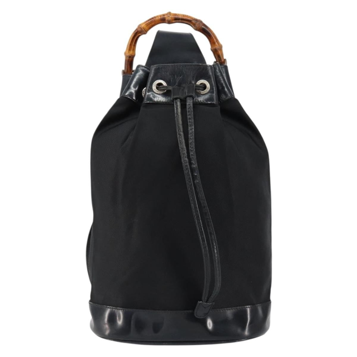 Gucci Vintage Bamboo Sling Backpack Nylon