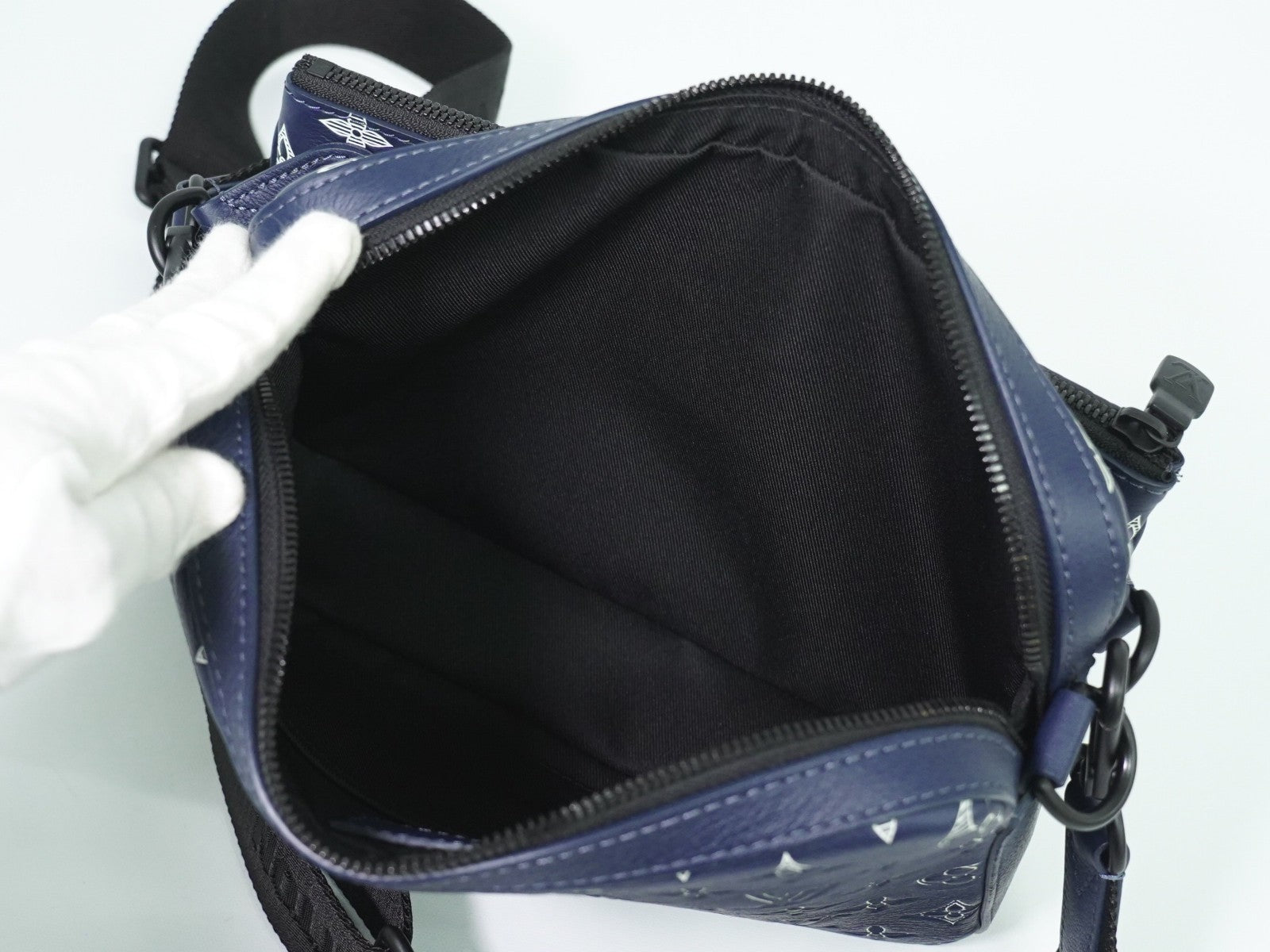 Louis Vuitton Trio Messenger Bag Monogram Shadow Leather