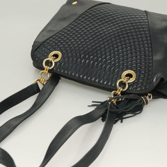 Bally Vintage Chain Shoulder Bag Quilted Leather