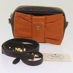 Prada Bow Camera shoulder Bag Leather