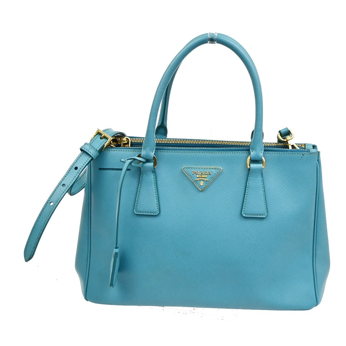 Prada Double Zip Lux Tote Saffiano Leather