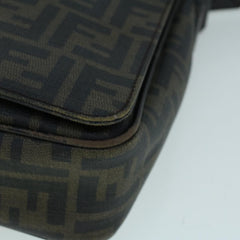 Fendi Flap Messenger Bag Zucca Coated Canvas