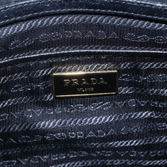 Prada Convertible Top Handle Tote Tessuto with Vernice Saffiano Leather