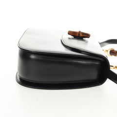 Gucci Vintage Convertible Bamboo Top Handle Bag Leather