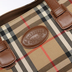 Burberry Nova Check Tote Canvas and Leather