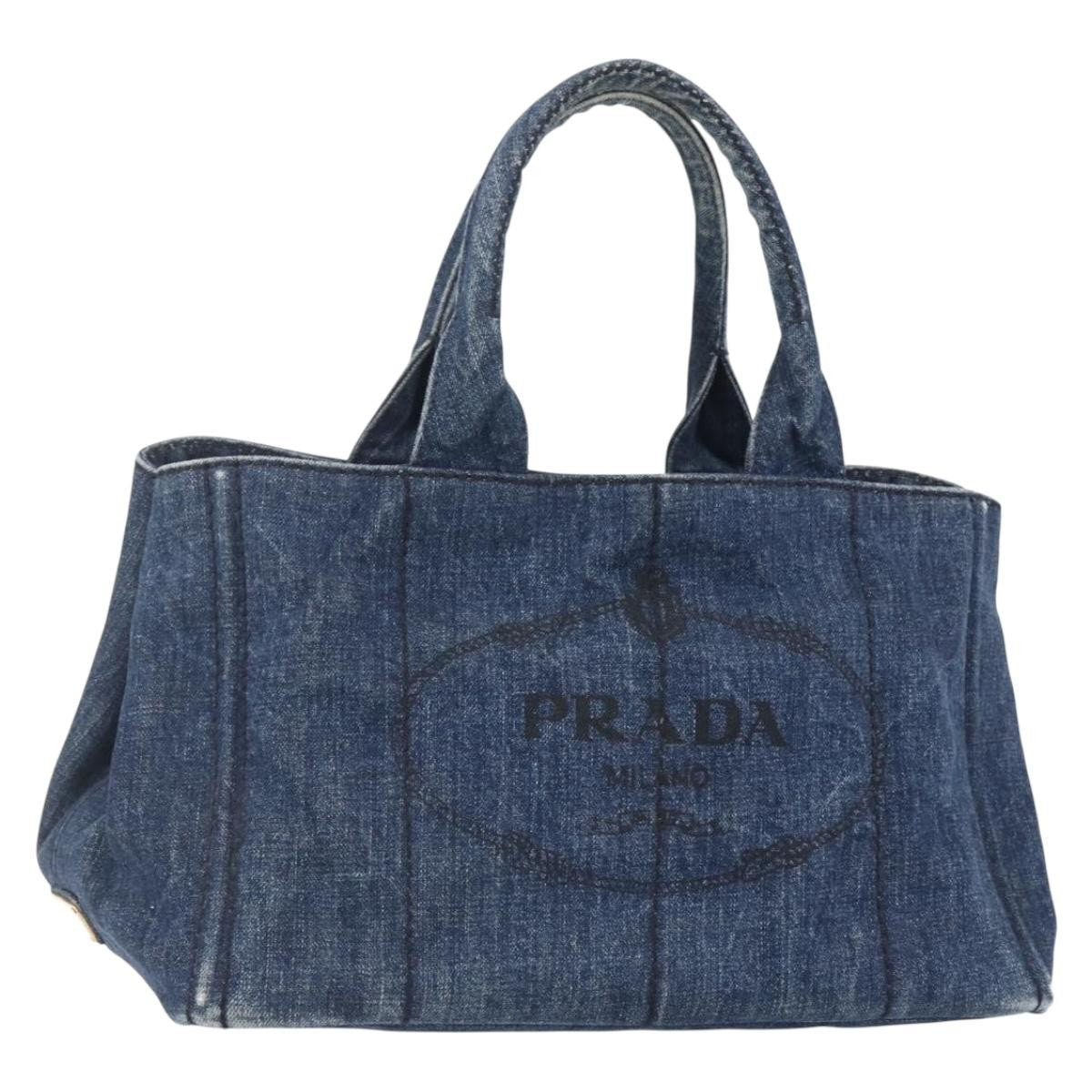 Prada Canapa Open Tote Denim