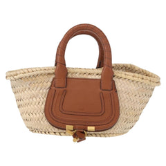 Chloe Marcie Basket Bag Raffia and Leather