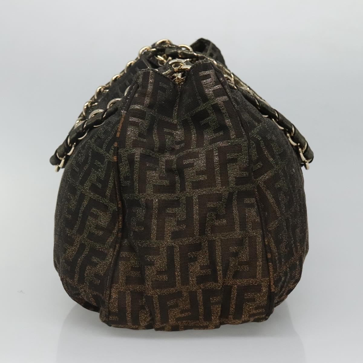 Fendi Mia Tote Metallic Zucca Canvas