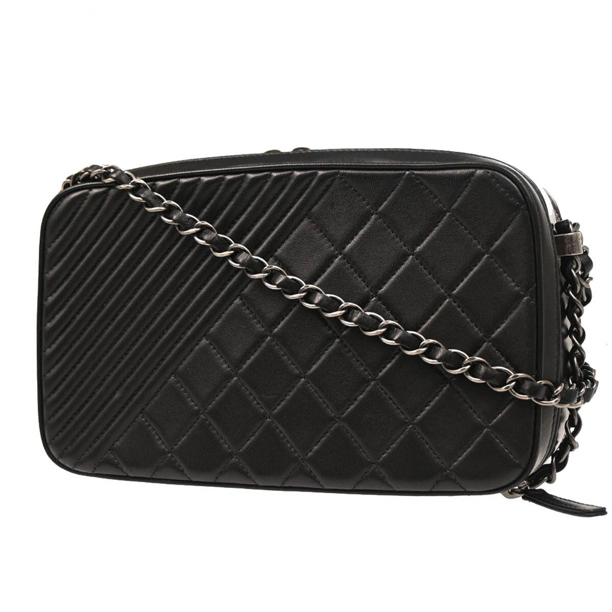 Chanel Coco Boy Camera Bag Quilted Leather
