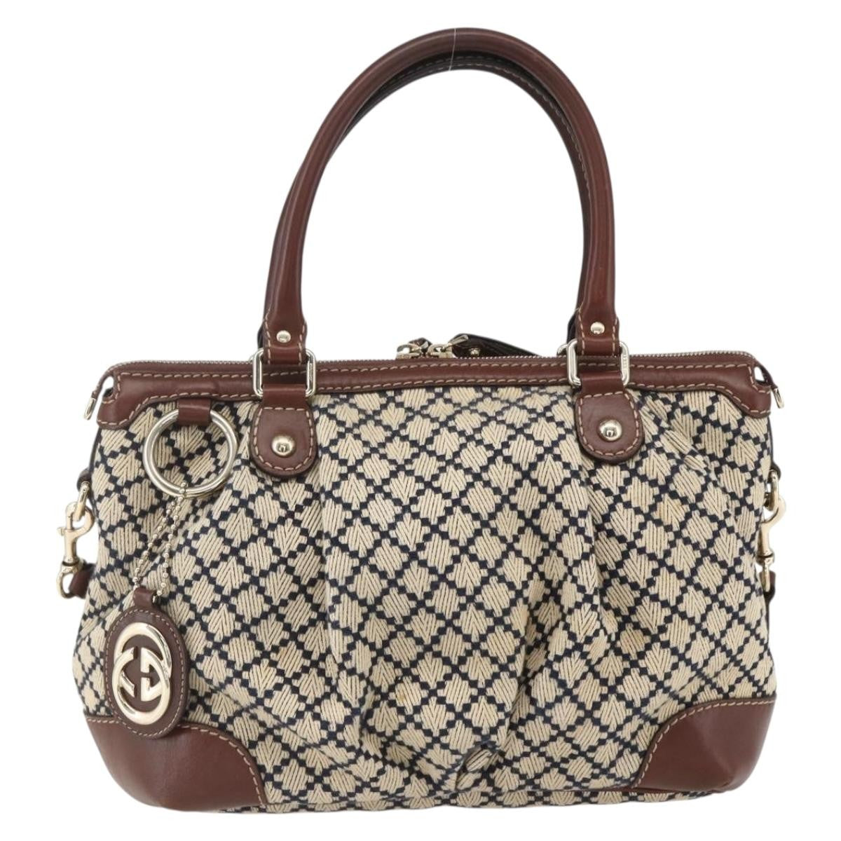 Gucci Sukey Top Handle Satchel Diamante Canvas