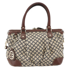 Gucci Sukey Top Handle Satchel Diamante Canvas