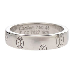 Cartier C de Cartier Happy Birthday Band Ring 18K White Gold