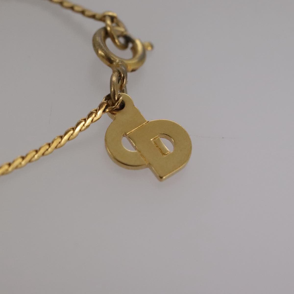 Christian Dior CD Pendant Necklace Gold-plated