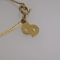 Christian Dior CD Pendant Necklace Gold-plated