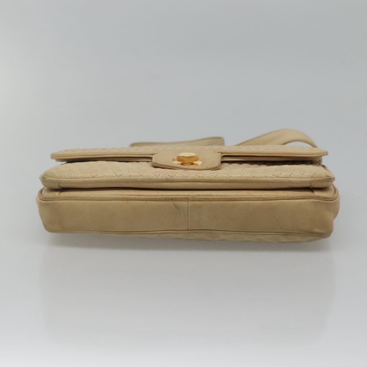 Bally Vintage Chain Shoulder Bag Quilted Leather