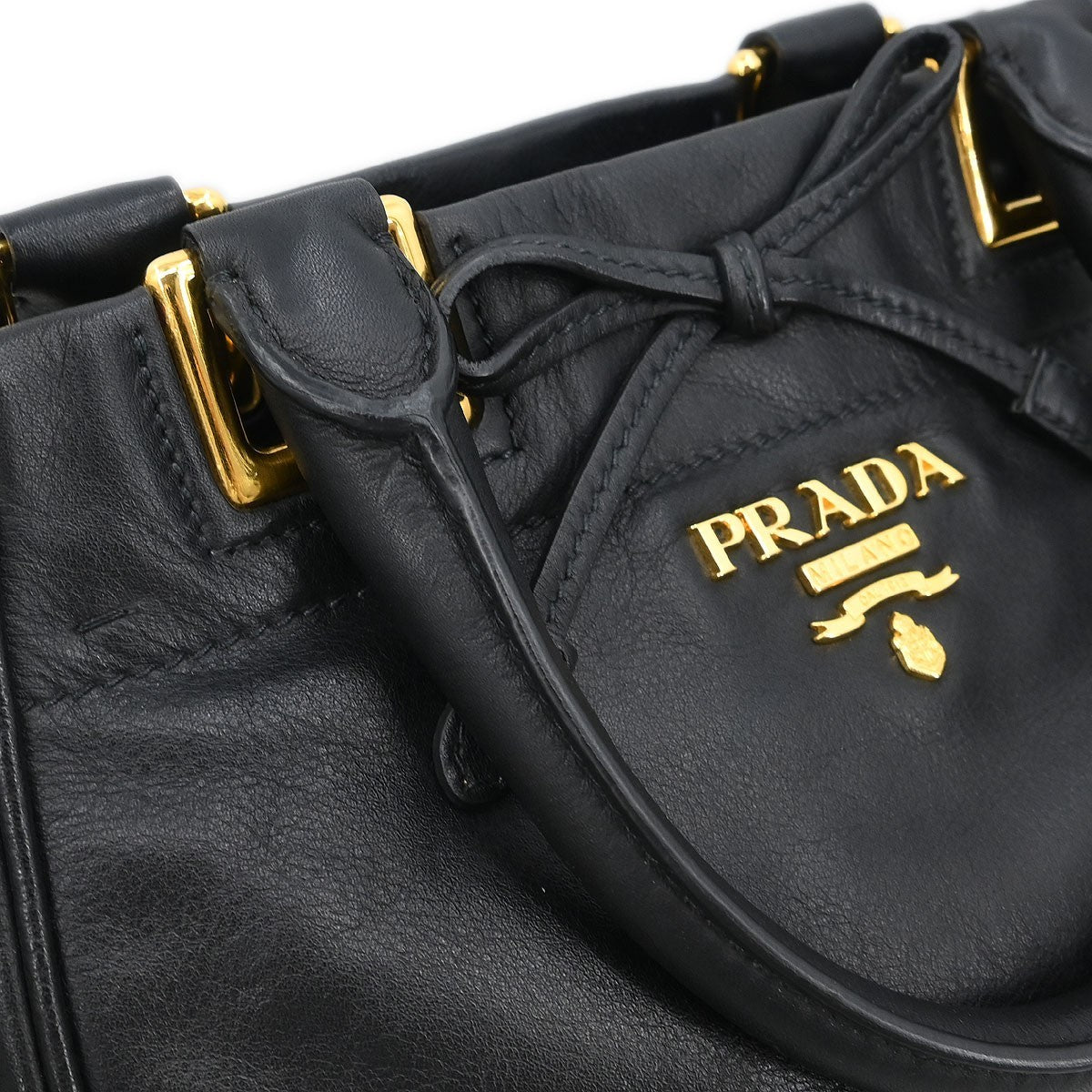 Prada Convertible Bow Tote Soft Calf