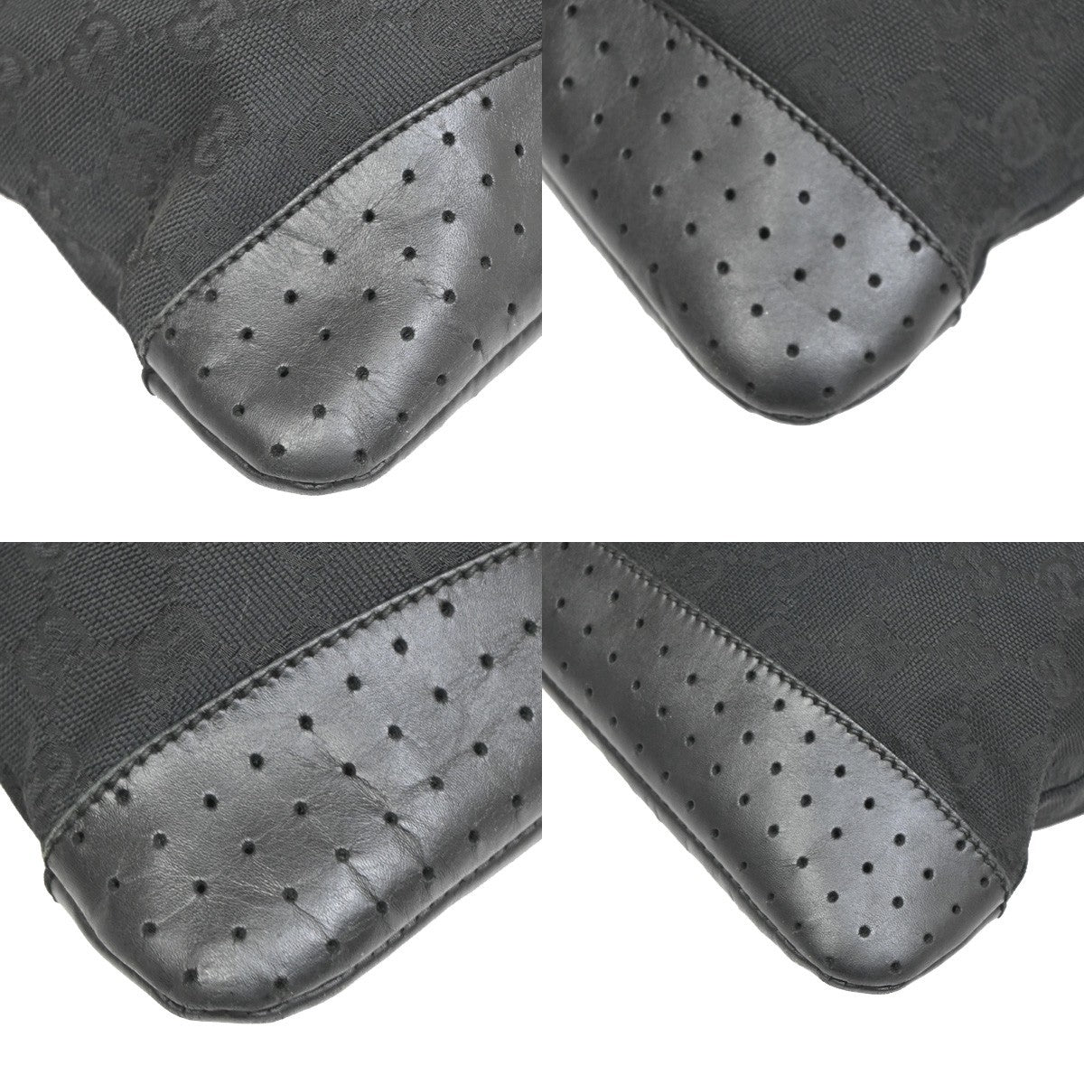 Gucci Zip Messenger GG Canvas with Perforated Leather