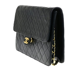 Chanel Vintage Chain Flap Bag Quilted Leather