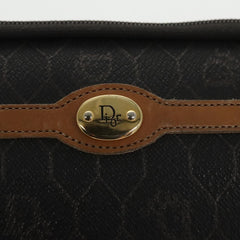 Christian Dior Vintage Honeycomb Zip Pouch Coated Canvas