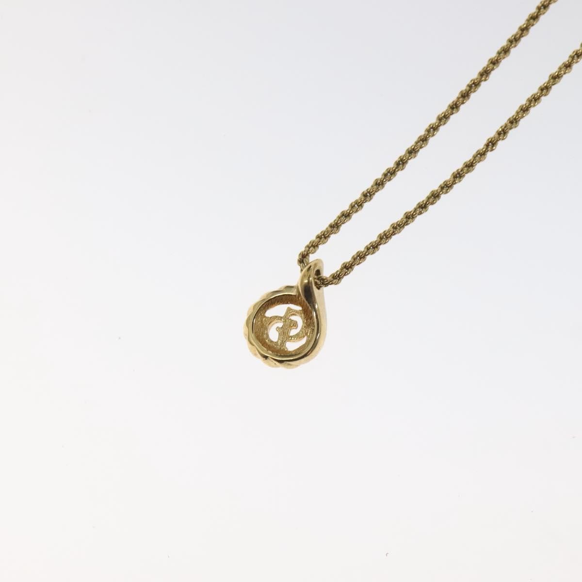 Christian Dior CD Pendant Necklace Gold-plated