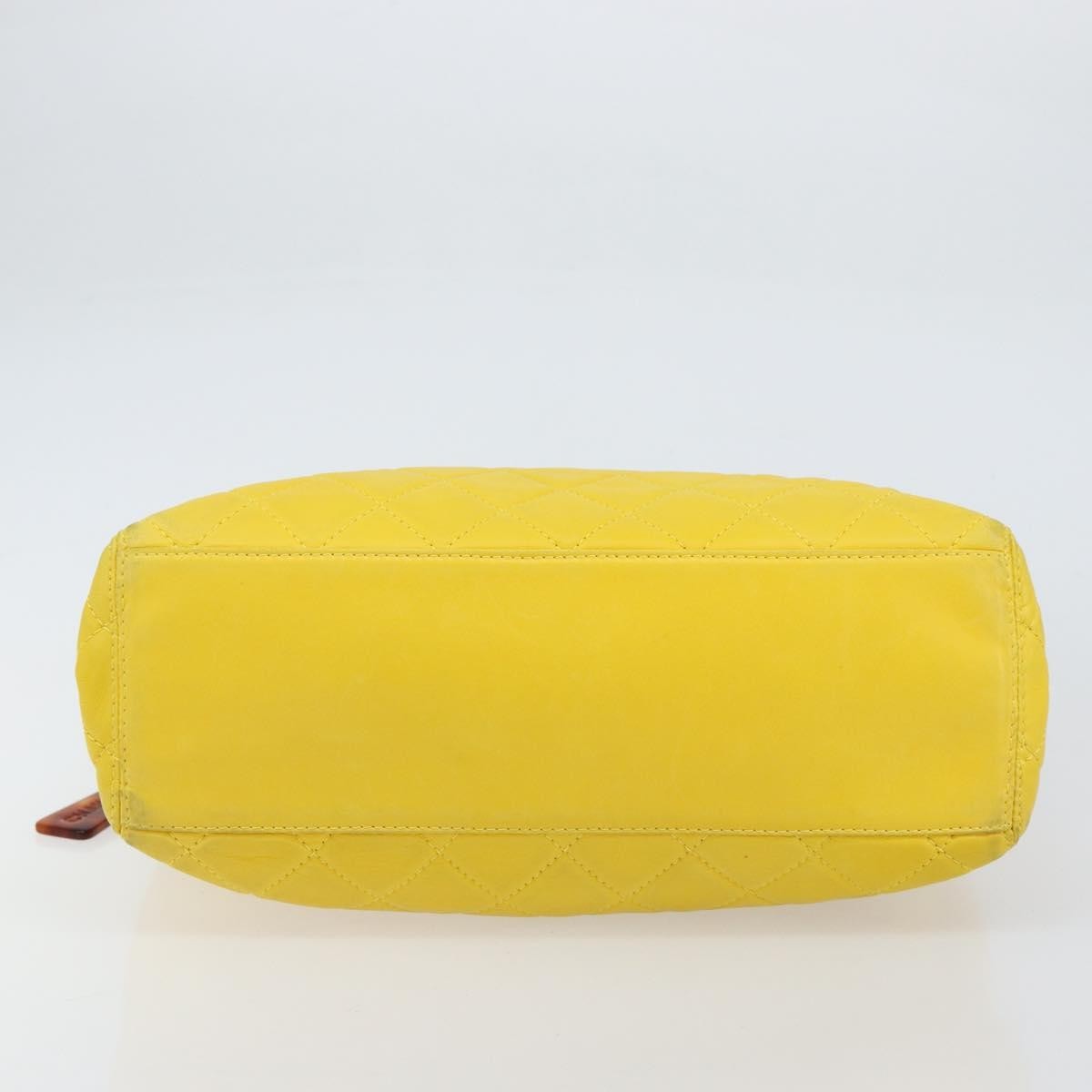 Chanel Vintage CC Resin Pocket Tote Quilted Leather