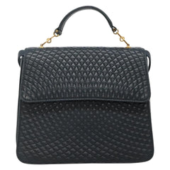 Bally Vintage Handbag Quilted Leather