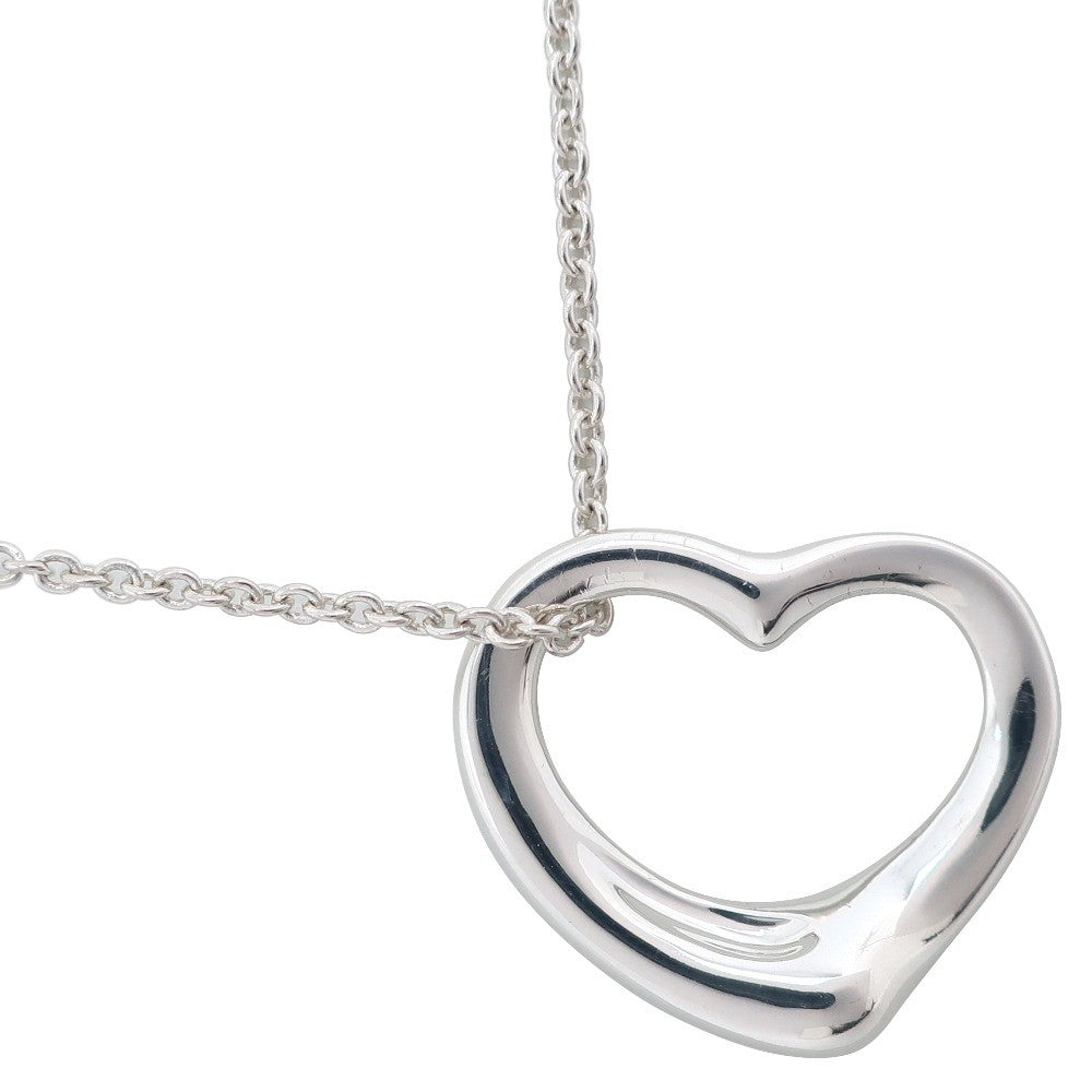 Tiffany & Co. Elsa Peretti Open Heart Pendant Necklace Sterling Silver