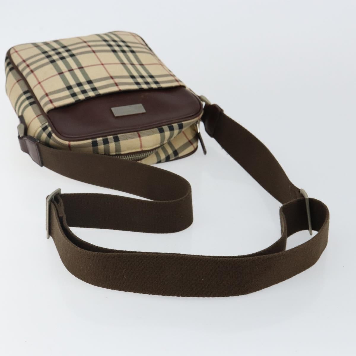 Burberry Zip Messenger Bag Nova check Canvas and Leather