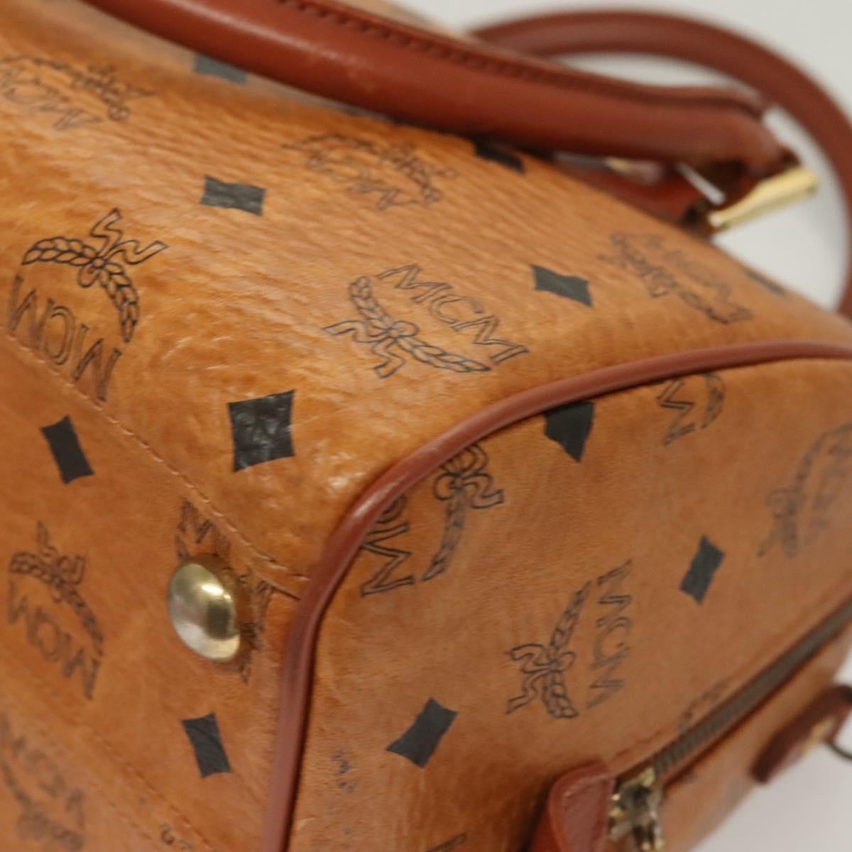 MCM Visetos Handbag Canvas and Leather