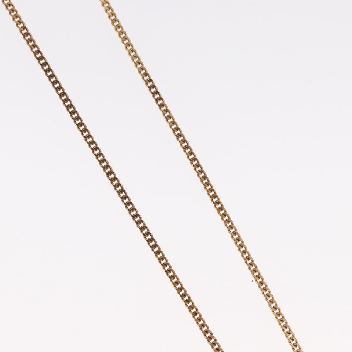 Christian Dior Vintage Logo Round Pendant Necklace Metal and Crystals