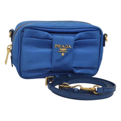 Prada Bow Camera Crossbody Bag Tessuto