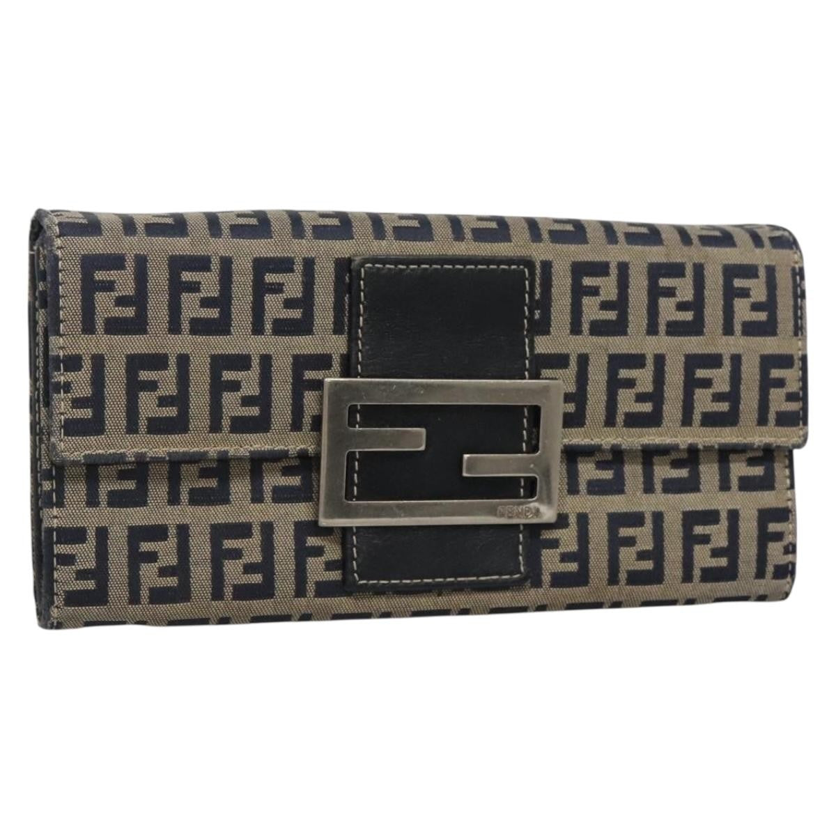 Fendi FF Continental Wallet Canvas