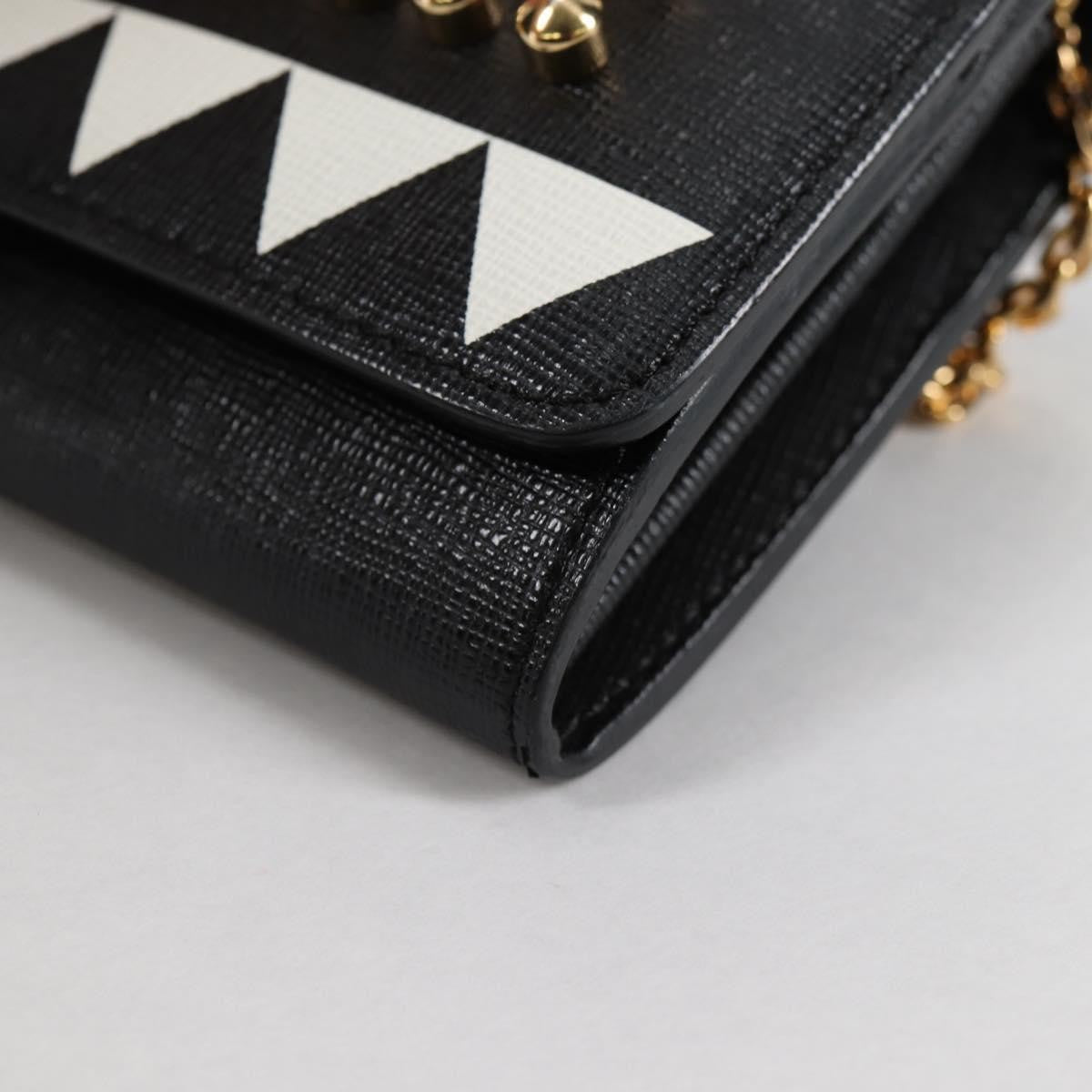 Fendi Monster Wallet on Chain Studded Leather